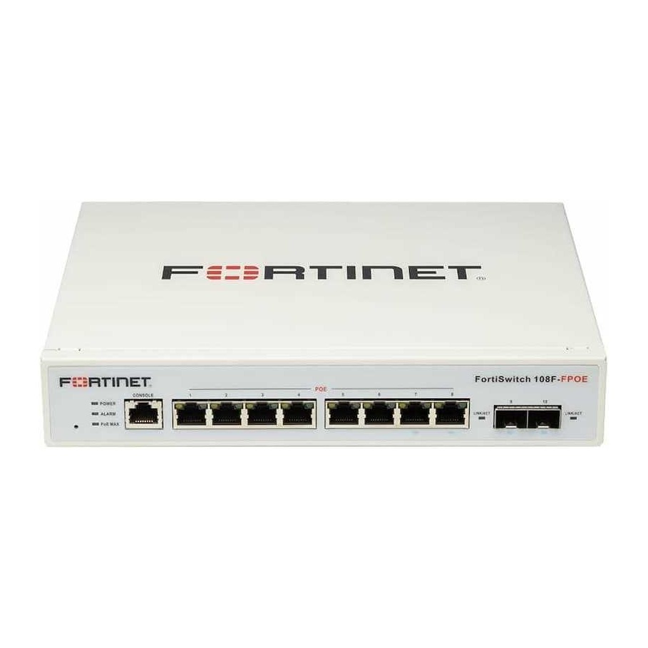 [FS-108F-FPOE] Fortinet FS-108F-FPOE — Switch administrable de 8 puertos, PoE en todos los puertos